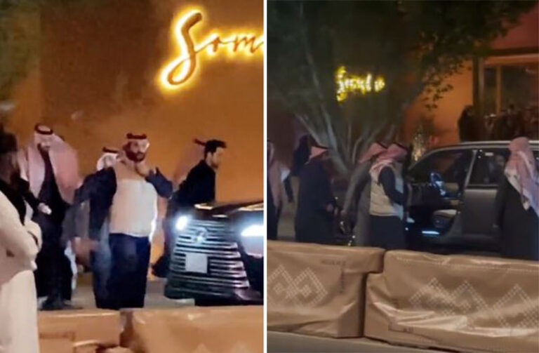 سيدة تستفز ولي العهد السعودي وتجبره على التوقف والخروج من سيارته ( فيديو مذهل )